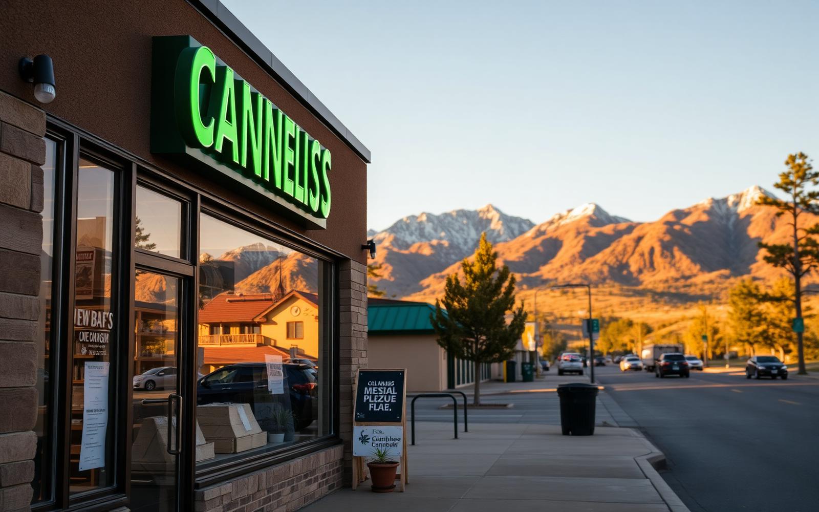 Colorado dispensary near the Rocky Mountains