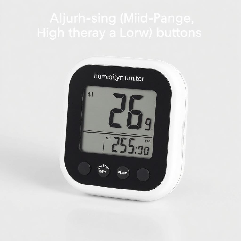 Intermediate humidity monitor with adjustable high and low alarms