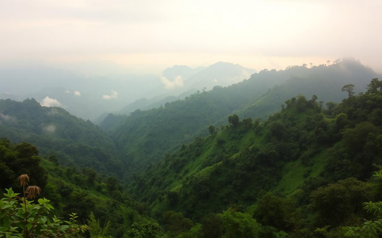 Mountain valleys and scenic landscapes