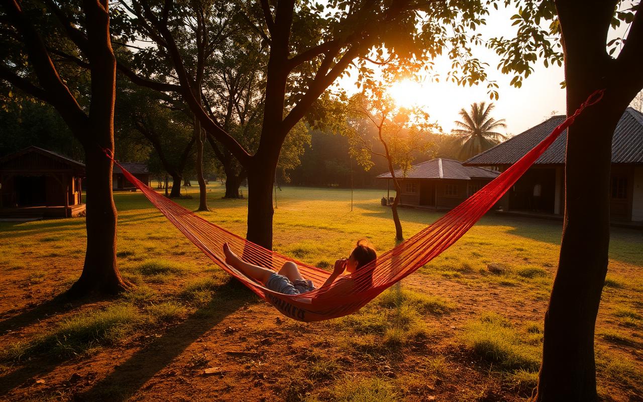 Slow travel and relaxed atmosphere