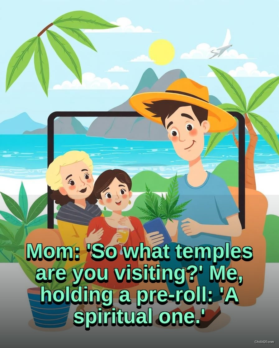 Parents on a video call confused about their child's cannabis trip